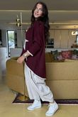 Big Softie Star Slouch Knit Burgundy -